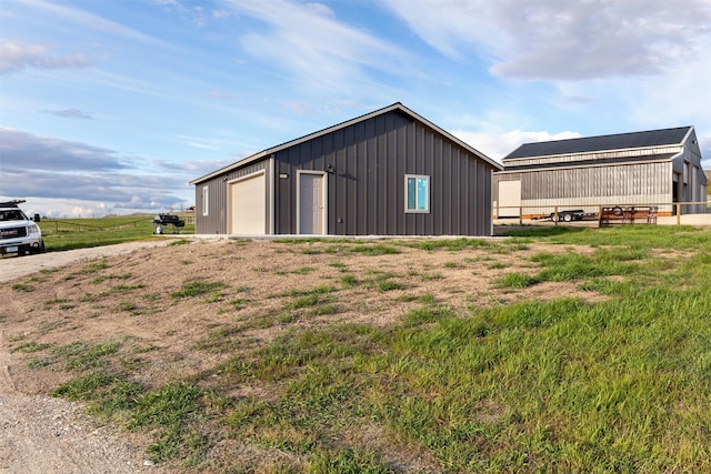 view of shed / structure featuring a garage