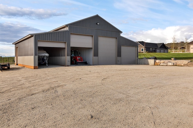 view of outdoor structure with a garage