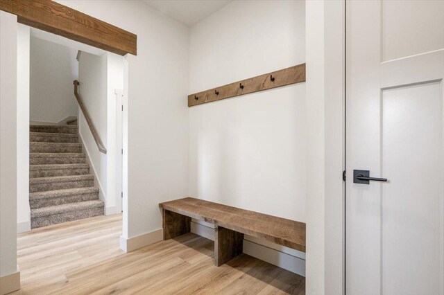 5539 Fireweed Loop, Helena, MT 59602 - mudroom featuring baseboards and wood finished floors
