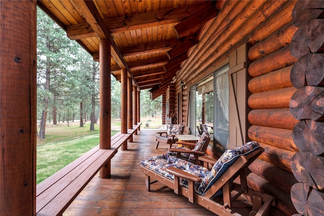 view of wooden terrace