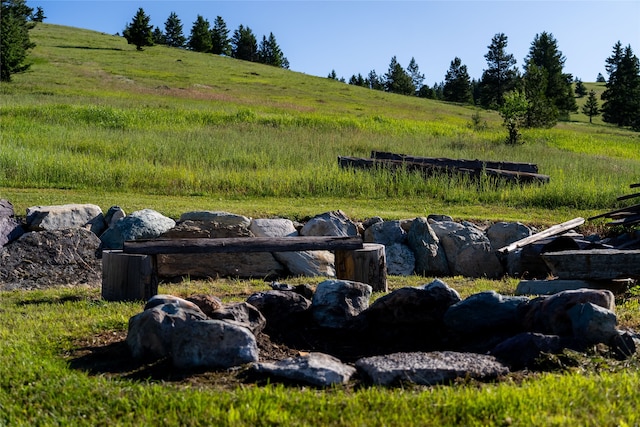 exterior space with a rural view