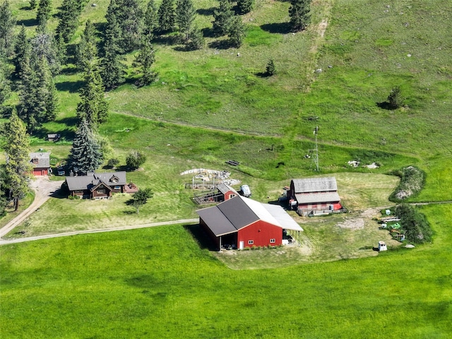 bird's eye view featuring a rural view