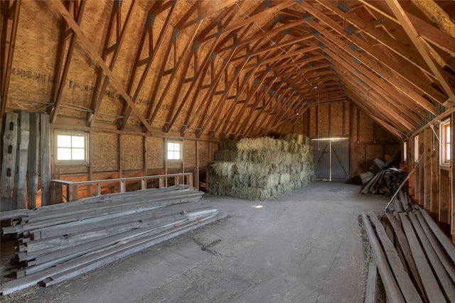 view of attic