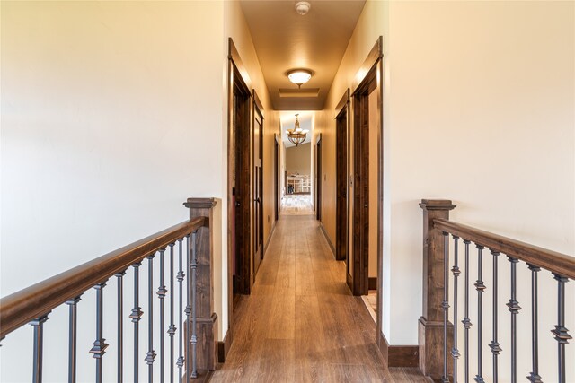 hall featuring hardwood / wood-style floors