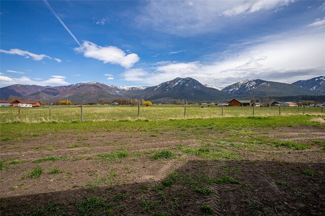 property view of mountains featuring a rural view