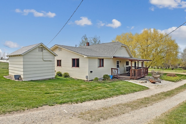 exterior space featuring a yard