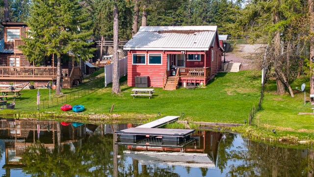 property view of water featuring a mountain view