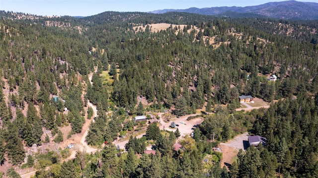 bird's eye view featuring a mountain view