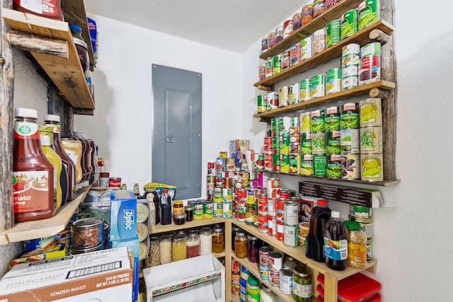 pantry featuring electric panel