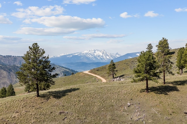 property view of mountains with a rural view