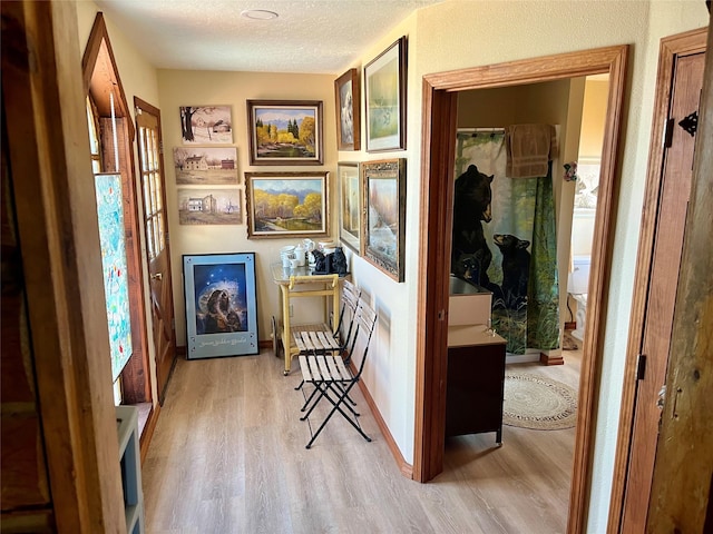 630 18th Rd NW, Choteau, MT 59422 - corridor with wood finished floors and a textured ceiling