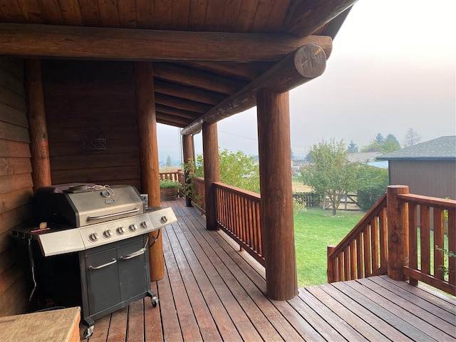 102 W Clark St, Philipsburg, MT 59858 - deck with fence, a yard, and a grill