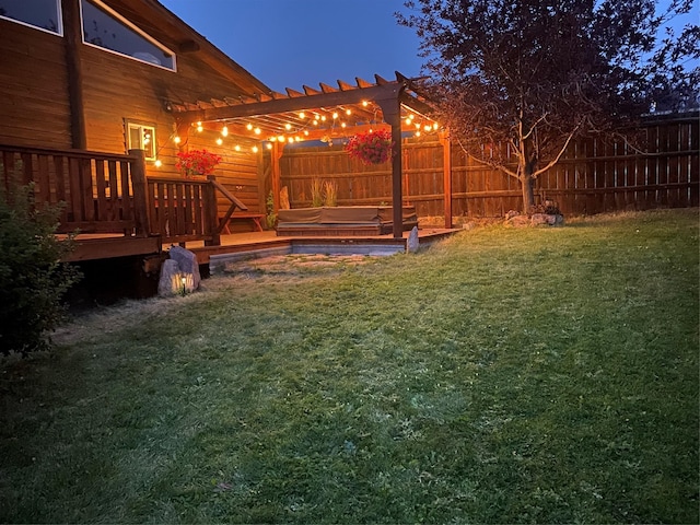 102 W Clark St, Philipsburg, MT 59858 - view of yard featuring fence and a wooden deck