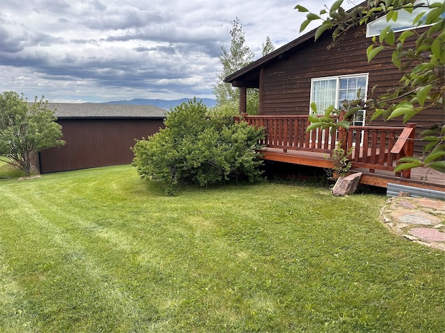 102 W Clark St, Philipsburg, MT 59858 - view of yard featuring a wooden deck