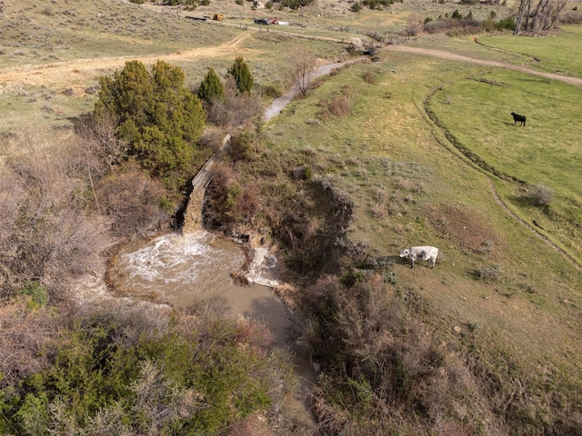 aerial view featuring a rural view