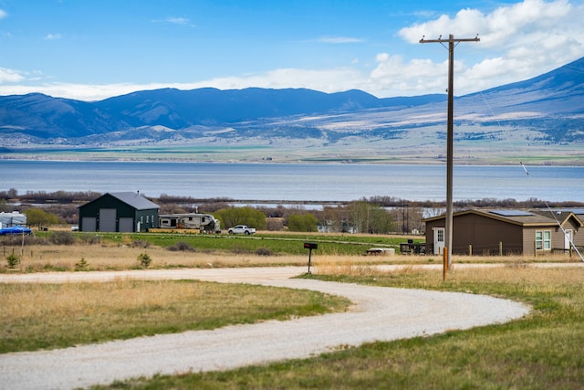 property view of mountains with a water view