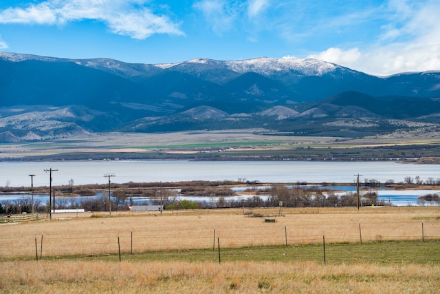 view of mountain feature featuring a rural view