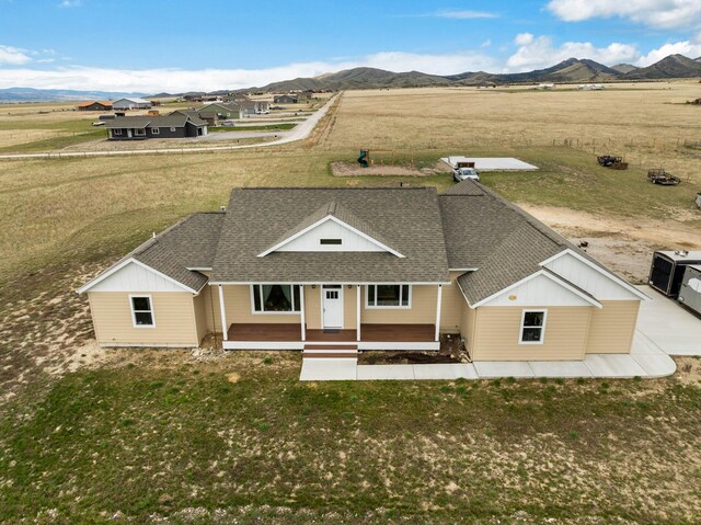 exterior space with a mountain view