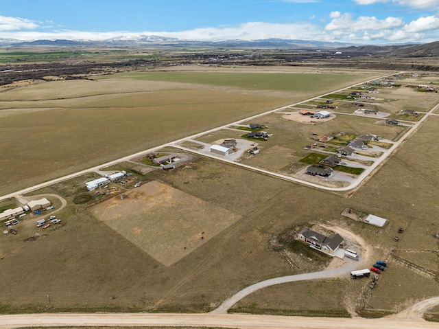 aerial view with a mountain view