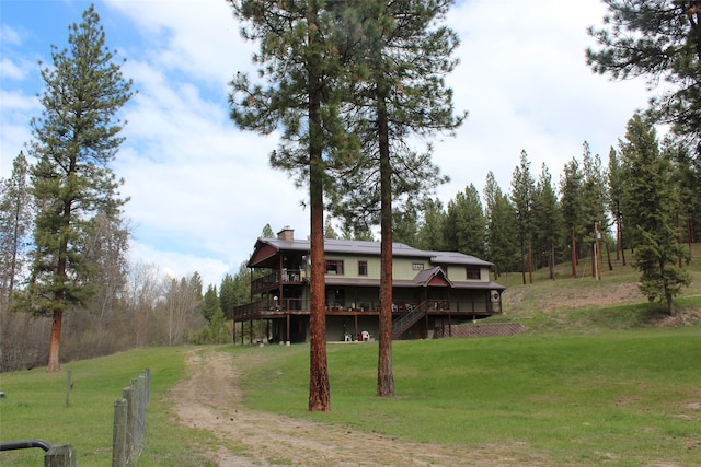 exterior space featuring a lawn