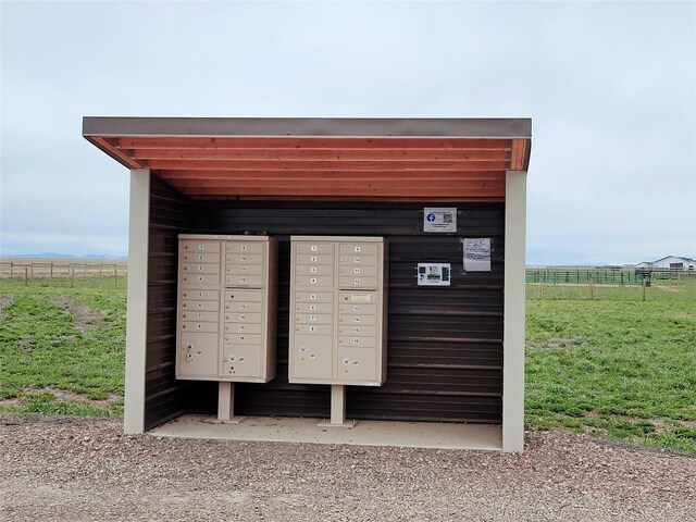 view of community with mail boxes