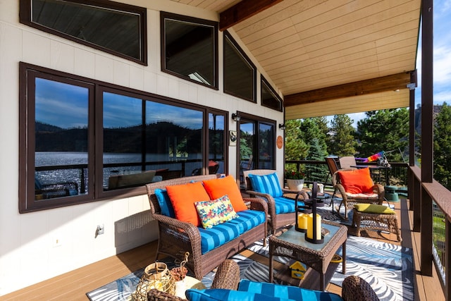 view of patio featuring outdoor lounge area