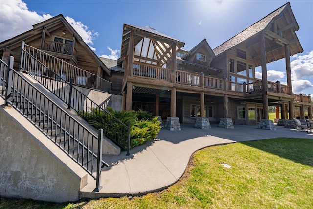 view of property featuring stairs