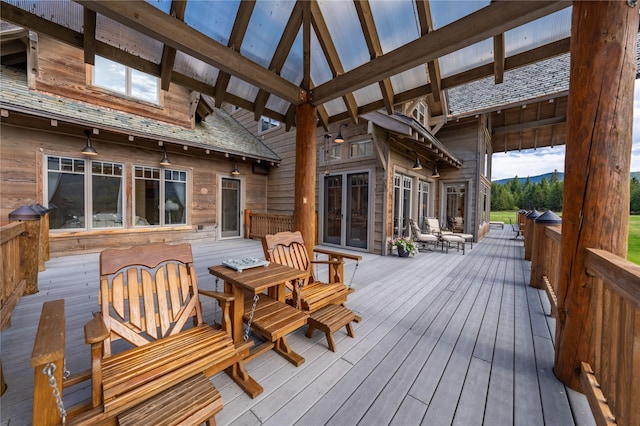 view of wooden terrace