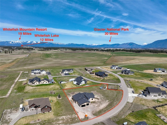 209 Mannington St, Kalispell, MT 59901 - view of property location featuring property parcel outlined and a mountainous background
