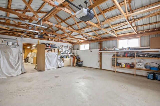 garage featuring a garage door opener