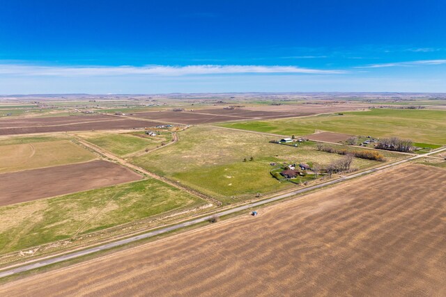 bird's eye view with a rural view