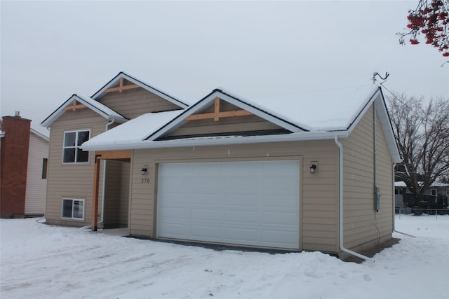 view of front of house featuring a garage