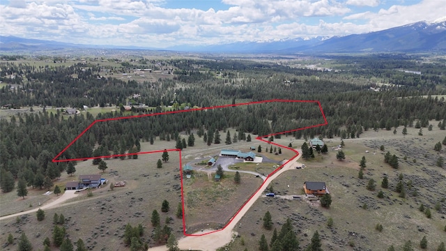 5282 Otto Way, Florence, MT 59833 - view of property location featuring a mountain backdrop and property parcel outlined