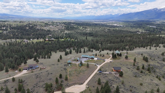 bird's eye view featuring a mountain view