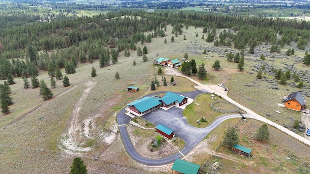 5282 Otto Way, Florence, MT 59833 - aerial view of property and surrounding area with a heavily wooded area