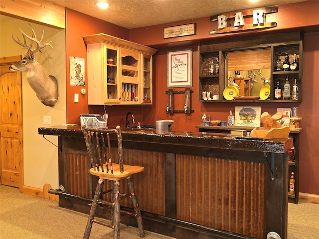 856 Weber Butte Trl, Corvallis, MT 59828 - indoor wet bar with carpet and recessed lighting