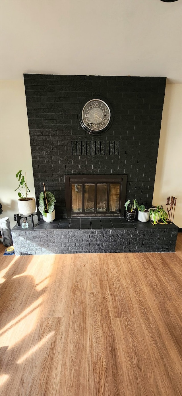 interior details with hardwood / wood-style flooring