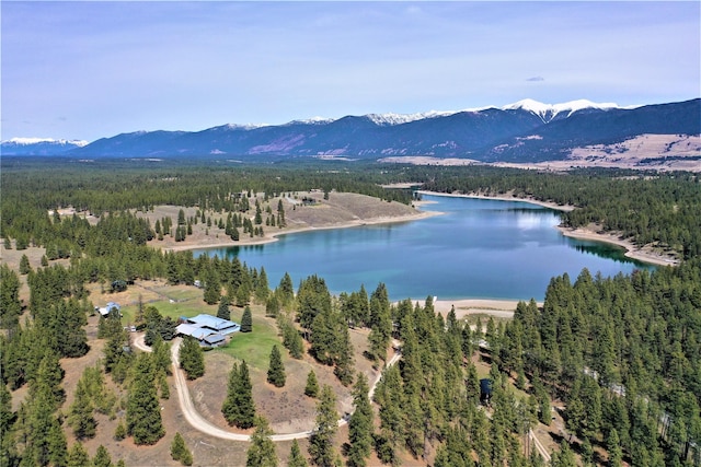 3653 Sophie Lake Rd, Eureka, MT 59917 - bird's eye view of a forest and a water and mountain view