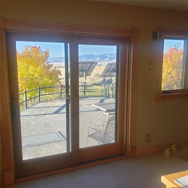 entryway featuring tile flooring