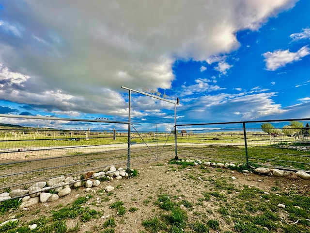 view of yard featuring a rural view