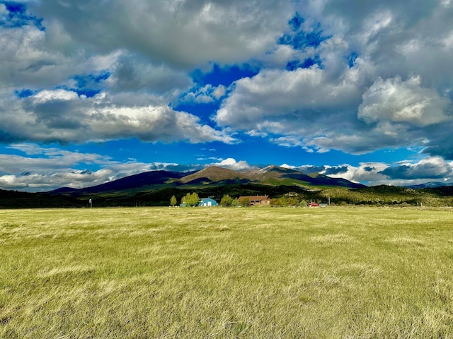 mountain view with a rural view