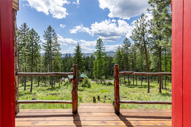 view of wooden terrace