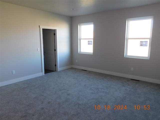 unfurnished room with carpet