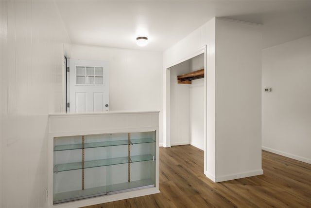 interior space featuring dark hardwood / wood-style floors