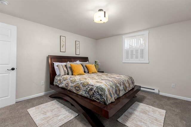 1200 Lost Creek Dr, Kalispell, MT 59901 - bedroom featuring carpet floors and a baseboard heating unit