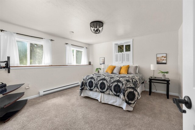 1200 Lost Creek Dr, Kalispell, MT 59901 - bedroom featuring a baseboard radiator and carpet floors