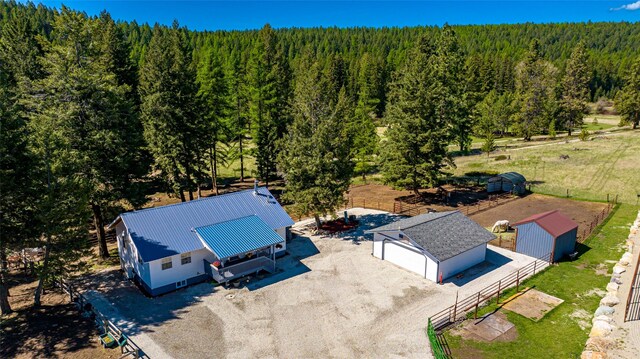 1200 Lost Creek Dr, Kalispell, MT 59901 - view of subject property with a heavily wooded area