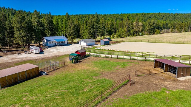 1200 Lost Creek Dr, Kalispell, MT 59901 - drone / aerial view with a rural view and a view of trees
