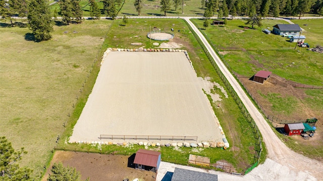 aerial view featuring a rural view