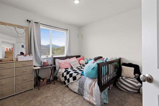 bedroom with carpet